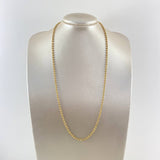 Cadena Militar 21.75gr / 60cm / 4mm Bolas Diamantadas Oro Amarillo *