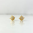 Topos Estrella Cardinal 0.85gr / 8mm / Circón Blanco Oro Amarillo 18K