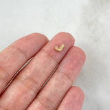 Herraje Letra J 0.2gr / 0.5cm / Oro Amarillo 18K