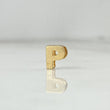 Herraje Letra P 0.3gr / 6mm Tambor Oro Amarillo 18K