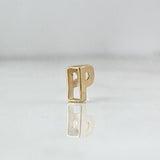 Herraje Letra P 0.25gr / 6mm Tambor Oro Amarillo 18K *
