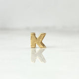 Herraje Letra K 0.35gr / 0.5cm / Oro Amarillo 18K
