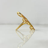 Anillo Flores 4.95gr / T6 3/4 Oro Amarillo Circones Colores*