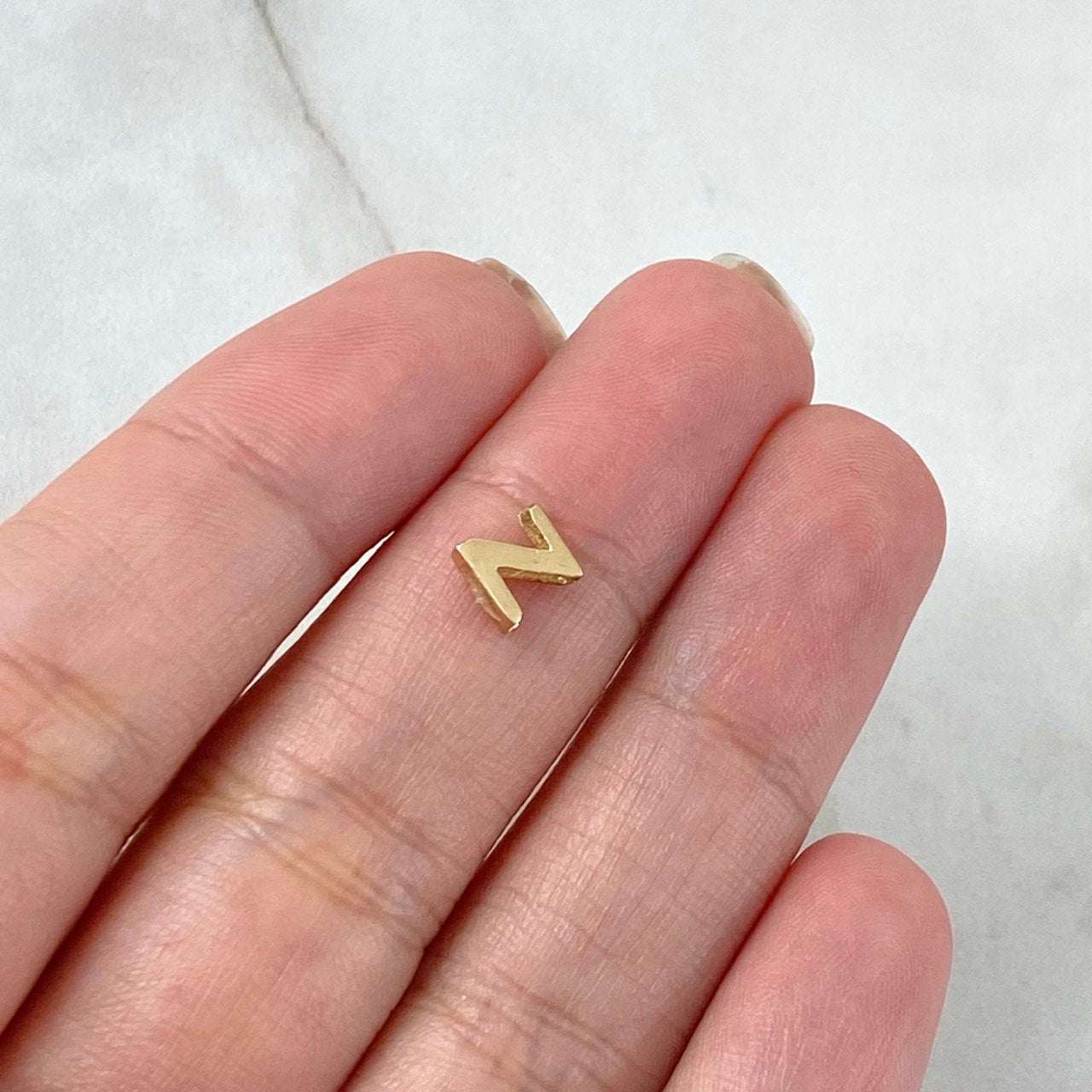 Herraje Letra Z 0.25gr / 0.5cm / Tambor Oro Amarillo