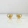 Topos Corazon Silueta 1.2gr / 0.8cm / Circones Blancos Oro Amarillo *