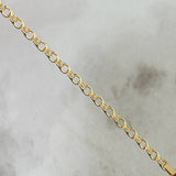 Pulso Aro Seguido 1.3gr / 13.5cm-14.5cm / 2mm Placa Nube Pie Bordeada Oro Amarillo *