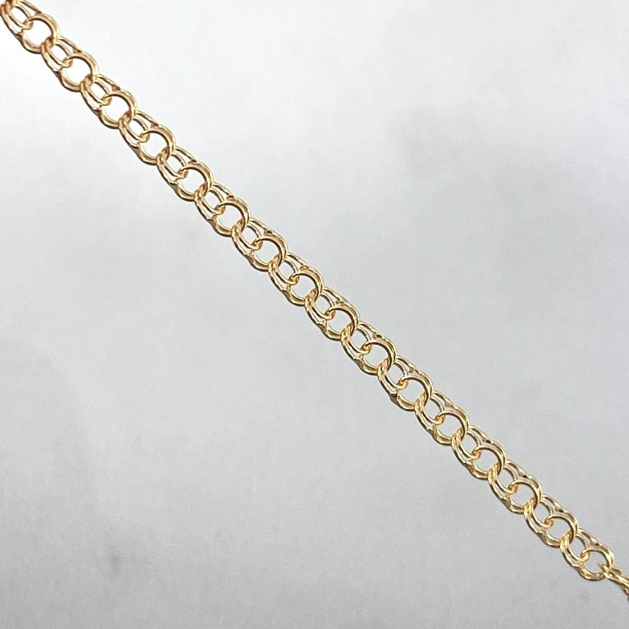 Pulso Aro Seguido 1.2gr / 12.5cm-13.5cm / 2mm Placa Rectangular Lisa Oro Amarillo *