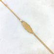 Pulso Aro Seguido  1.3gr / 13.5cm-12cm / Placa Nube Plana Oro Amarillo 18K