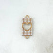 Herraje Corazon 1.35gr/2cm Placa Oro Amarillo Circones Blanco