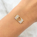 Herraje Corazon 1.35gr/2cm Placa Oro Amarillo Circones Blanco