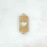 Herraje Corazon 1.35gr/2cm Placa Oro Amarillo Circones Blanco