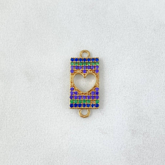 Herraje Corazon 1.2gr/2cm Placa Oro Amarillo Circones Colores