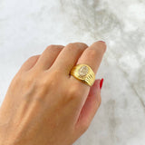 Anillo Virgen del Carmen 8.25gr / T10 Dos Oros Amarillo Blanco