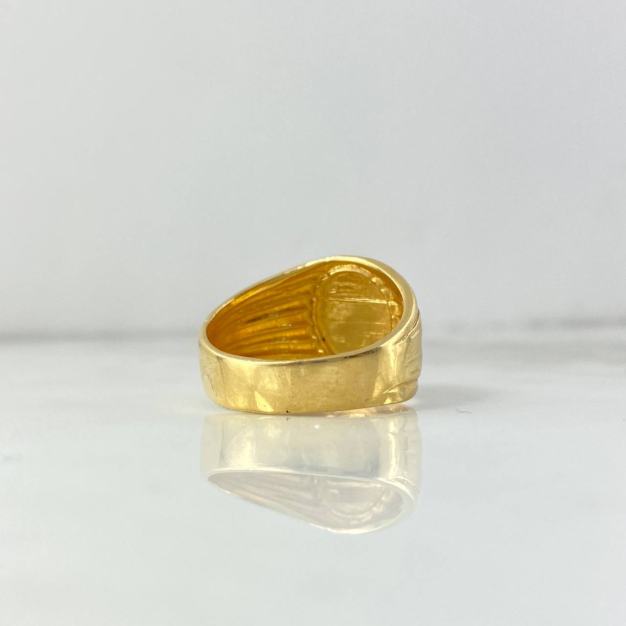 Anillo Virgen del Carmen 8.25gr / T10 Dos Oros Amarillo Blanco