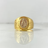 Anillo Virgen del Carmen 8.25gr / T10 Dos Oros Amarillo Blanco