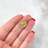 Dije Cristo 3.9gr / 2.5cm Rostro Circones Blancos Oro Rosa (Oferta)