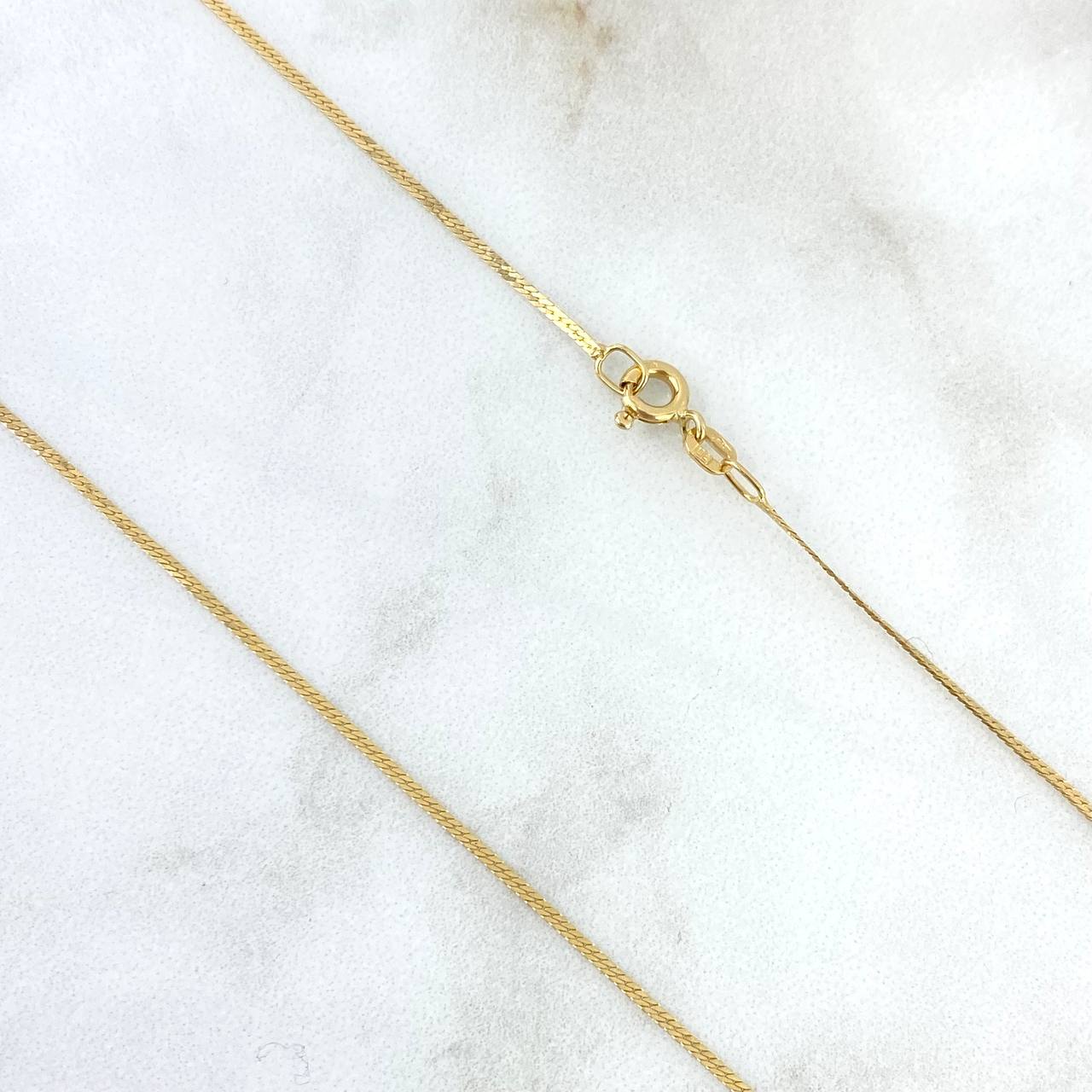 Cadena Mini Serpiente 1.1gr / 40cm / 1mm Oro Amarillo +3 18K *