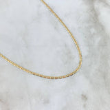 Cadena Plana Diamantada 7.35gr / 60cm / 2.8mm Tres Oros +3 18K