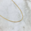 Cadena Plana 5.15gr / 50cm / 2.5mm Diamantada Oro Amarillo +3 18K *