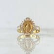 Anillo Virgen Milagrosa 4.75gr / T7 / Circones Blancos Oro Amarillo ©