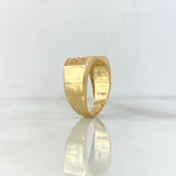 Anillo Rectangular 6.3gr / T9 1/4 / Circones Blancos Oro Amarillo ©