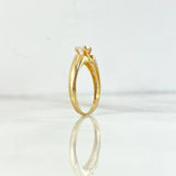Anillo Solitario Ovalado 2.2gr / T5 3/4 / Circon Blanco Oro Amarillo ©