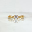 Anillo Solitario Infinitos Cruzados 2.1gr / T6 3/4 / Circones Blancos Oro Amarillo ©