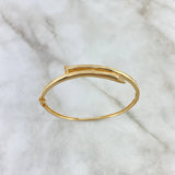 Pulso Clavo 10.55gr / 18cm / Circones Blancos Oro Amarillo *