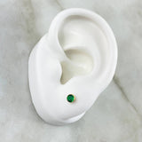Topos Bisel 0.5gr / 4.5mm Circon Verde Oro Amarillo