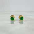Topos Carret 0.55gr / 4mm Circon Verde Oro Amarillo (Joya)