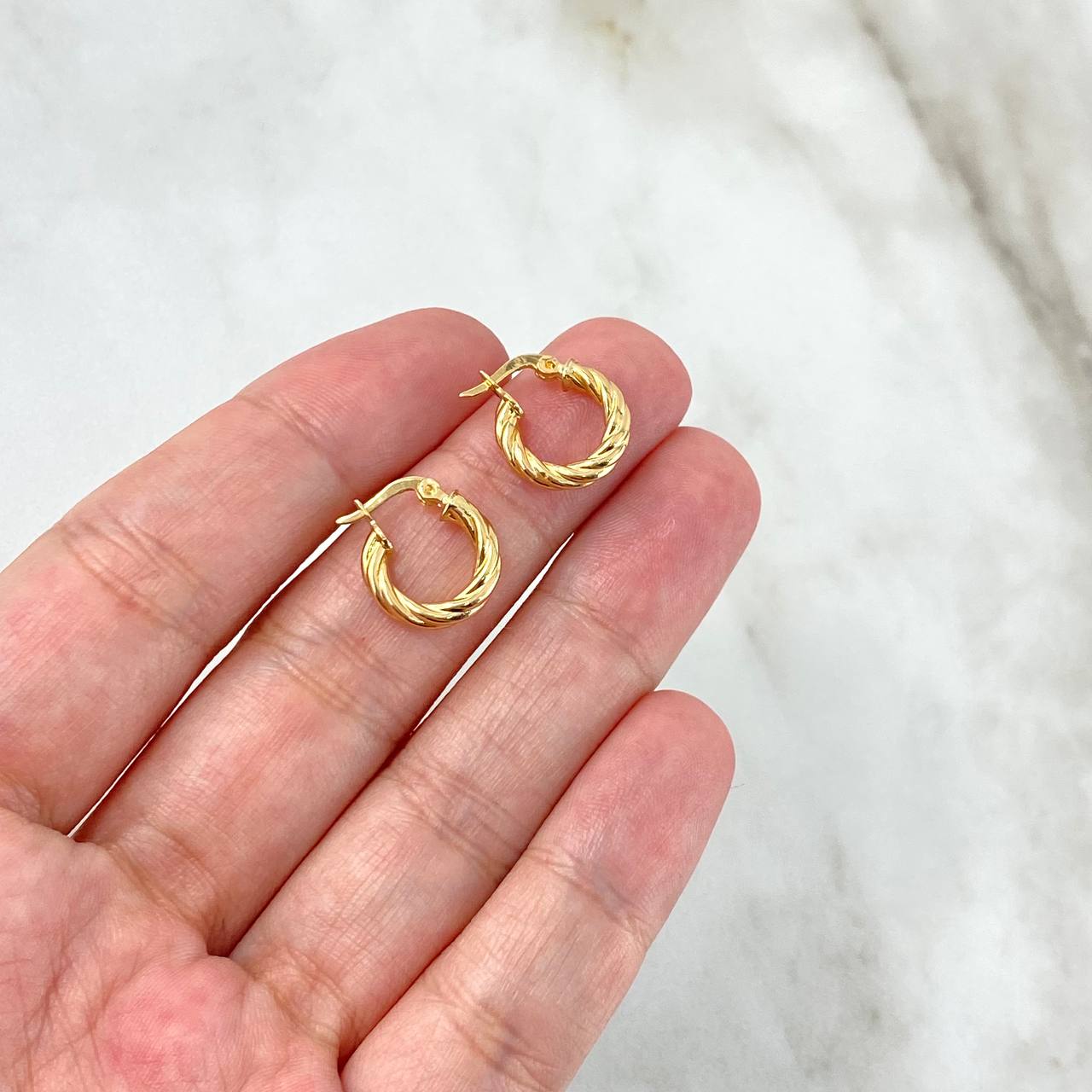 Candongas Emmi 1.1gr / 1.3cm / Oro Amarillo 18K *