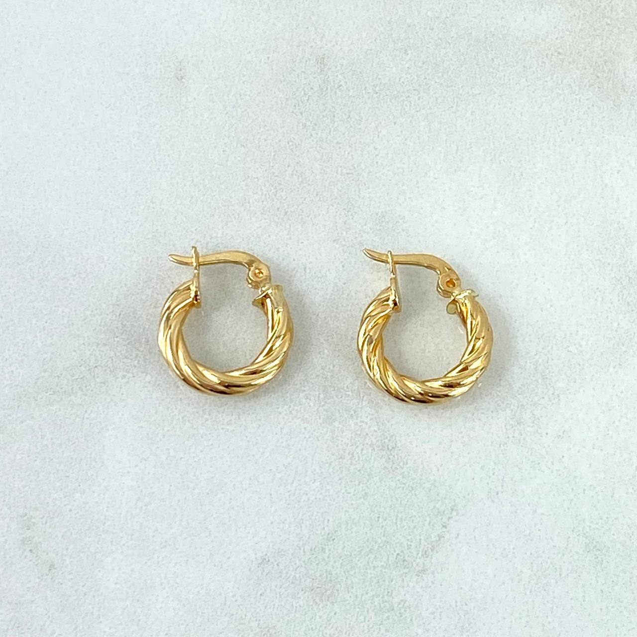 Candongas Emmi 1.1gr / 1.3cm / Oro Amarillo 18K *