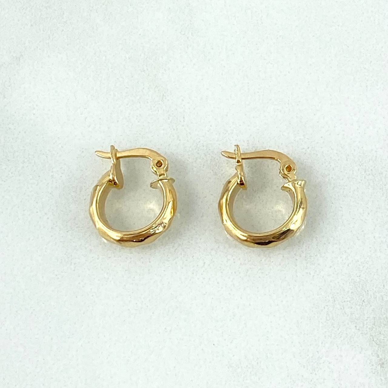 Candongas Nia 1.5gr / 1.8cm / Diamantadas Oro Amarillo &