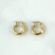 Candongas Nia 1.5gr / 1.8cm / Diamantadas Oro Amarillo &