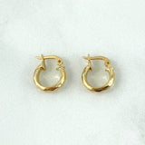 Candongas Nia 1.5gr / 1.8cm / Diamantadas Oro Amarillo &