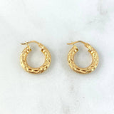 Candongas Maryo 2.15gr / 2cm / Texturizadas Oro Amarillo