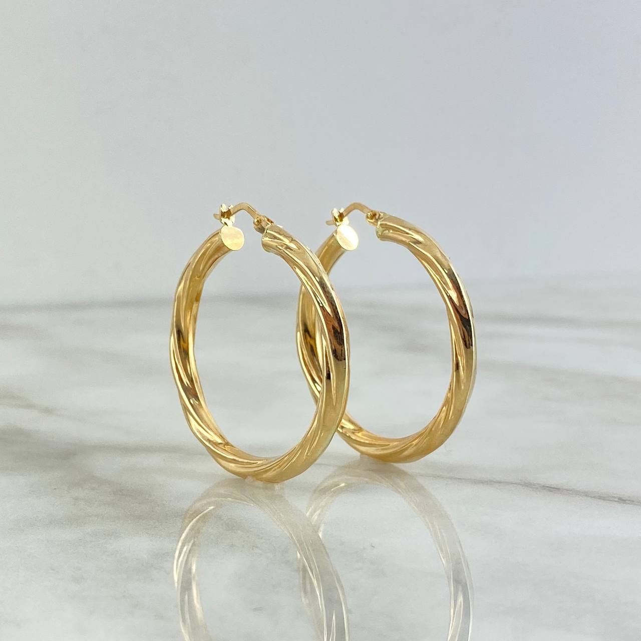 Candongas Mary 4.65gr / 3.8cm / Entorchadas Oro Amarillo