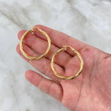 Candongas Mary 4.65gr / 3.8cm / Entorchadas Oro Amarillo