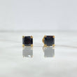 Topos Carret 1.2gr / 6mm Circon Negro Oro Amarillo (Joya) ©