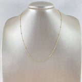 Cadena Aro Seguido Especial 1.3gr / 50cm / 2mm Bolas Lisas Oro Amarillo +3 *