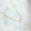 Cadena Aro Seguido Especial 1.3gr / 50cm / 2mm Bolas Lisas Oro Amarillo +3 *