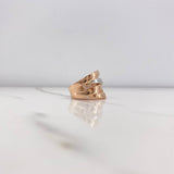 Anillo Alianza 7.9gr / T8 / Circones Blancos Dos Oros Blanco Rosa &
