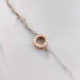 Dije Argolla BV 3gr / 1.2cm / Circones Blancos Dos Oros Blanco Rosa &