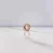 Dije Argolla BV 3gr / 1.2cm / Circones Blancos Dos Oros Blanco Rosa &