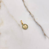 Dije Medusa 0.8gr / 1.7cm / Circones Verdes Oro Amarillo &