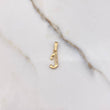 Dije Letra J 0.7gr / 2cm / Circones Blancos Oro Amarillo &