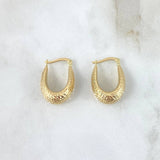 Candongas Daly 2.45gr / 2cm / Ovaladas Diamantadas Oro Amarillo +4