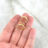 Candongas Rayas 2.5gr / 1.4cm / Oro Amarillo +4