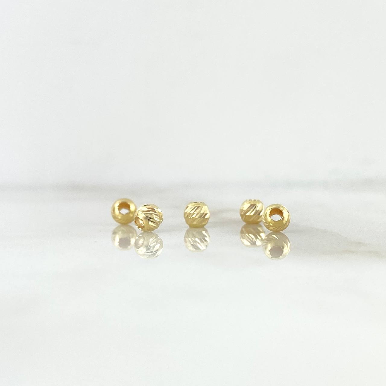 Bola 4mm Diamantada 4mm Oro Amarillo 18K