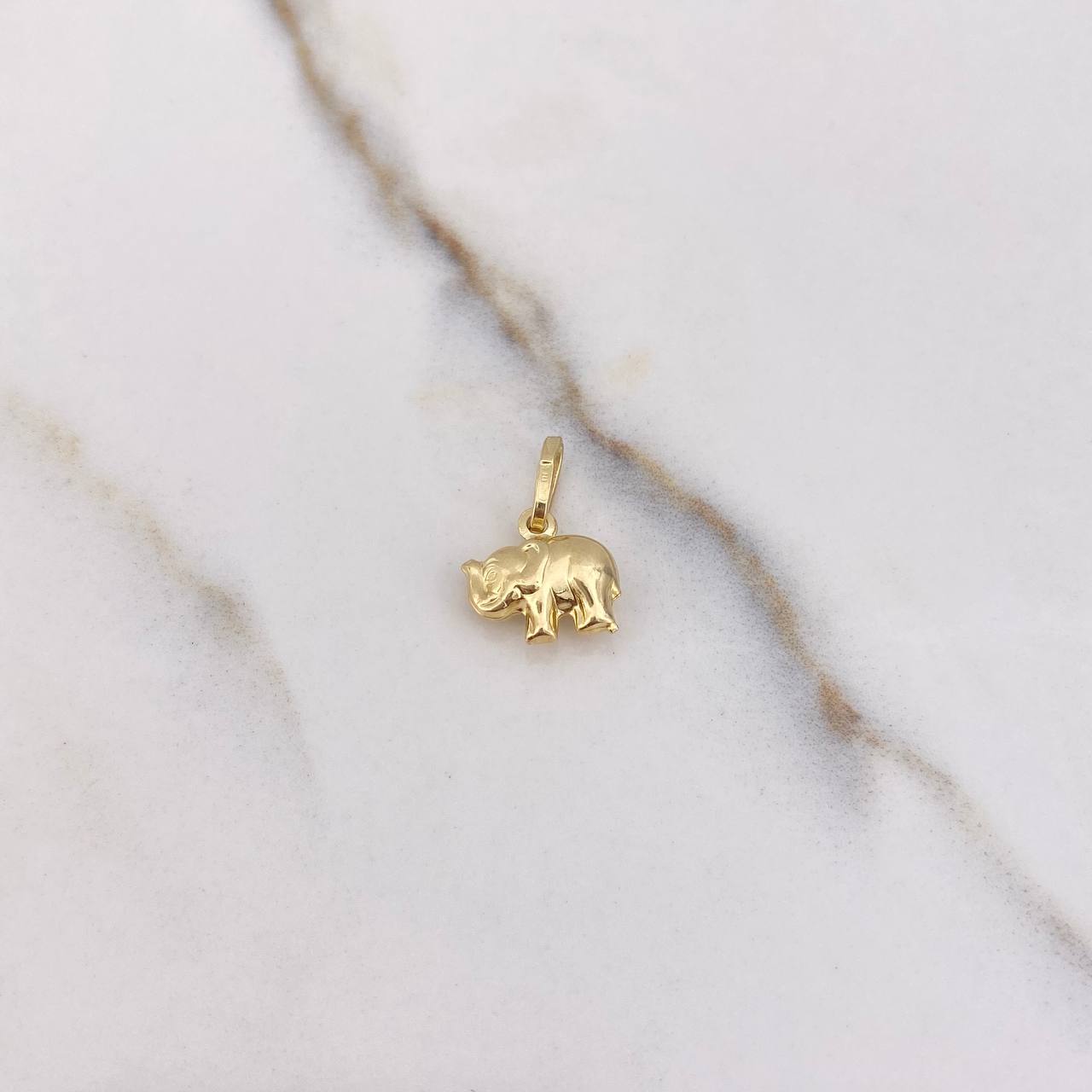 Dije Elefante 0.85gr / 1.3cm / Soplado Oro Amarillo &